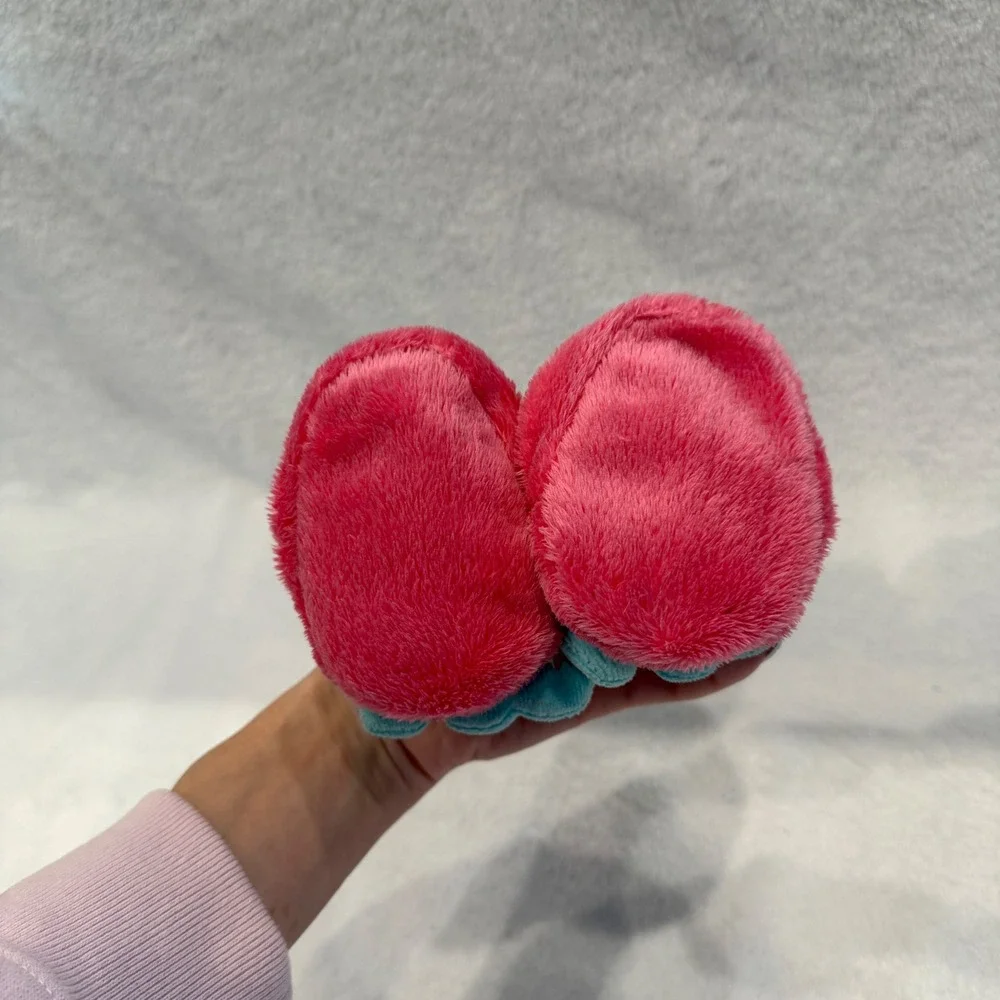 Gerber Baby Girls Pink Plush Elephant Booties Slippers Size 0-6 Months Soft Sole